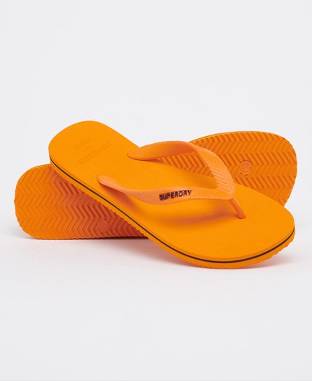 Superdry Men’s Essential Plain Flip Flops Orange / Cosmos - Size: S