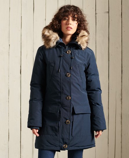 superdry city longline down padded coat