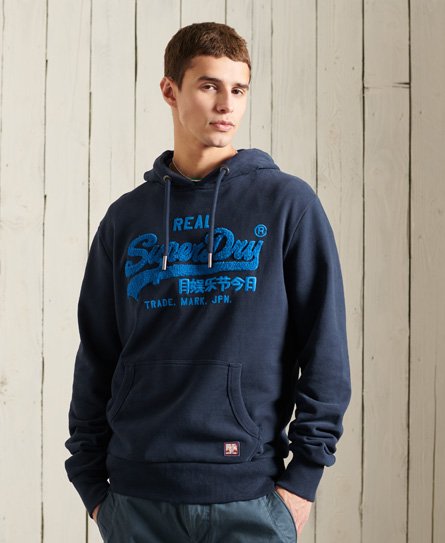 Superdry Sudadera con capucha, forro de rizo de algodón de chenilla Vinta