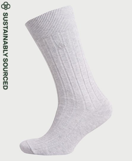 Casual sokker i økologisk bomuld med rib