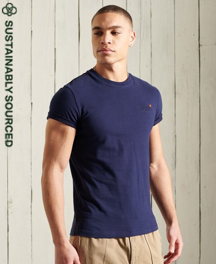 Superdry Men’s Organic Cotton Vintage Embroidered T-Shirt Navy / Rich Navy - Size: XS