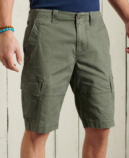 Mens - Core Cargo Shorts in Draft Olive | Superdry