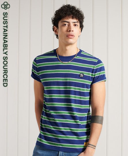 Organic Cotton Collegiate Applique Stripe T-Shirt 
