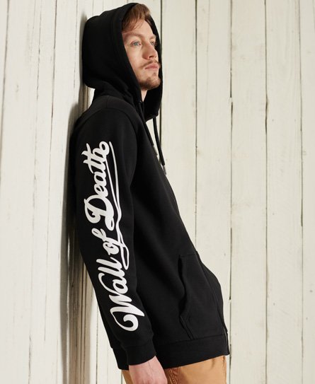 Superdry Boho hættetrøje med grafik og lynlås