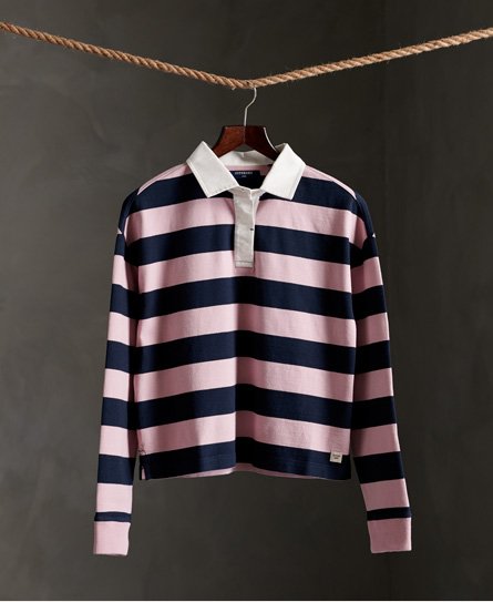 Superdry Organic Cotton Rugby Top In Pink