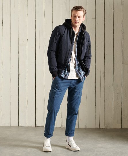 superdry navy bomber jacket