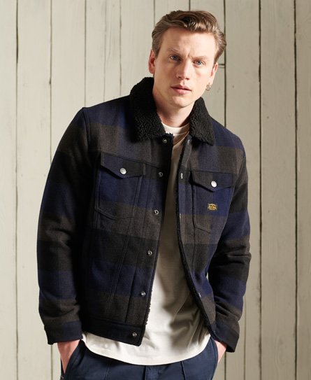 Veste laine superdry discount homme