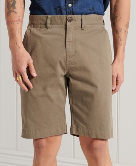 Superdry Men’s International Chino Shorts Green / Dusty Olive - Size: 28
