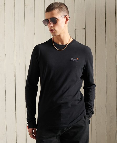 Superdry Men’s Organic Cotton Vintage Embroidery T-Shirt Black - Size: Xxs