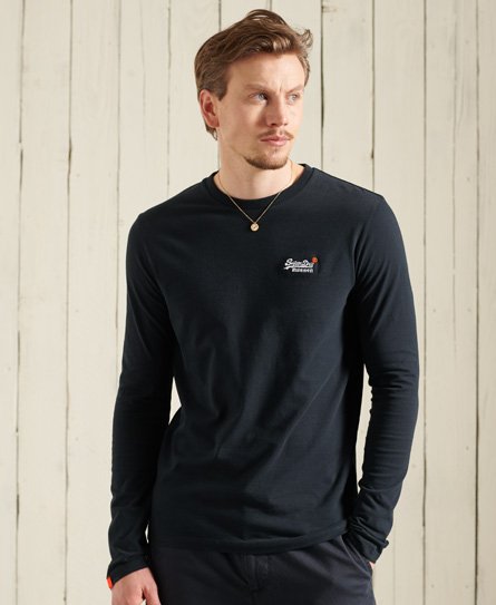 Superdry Men’s Organic Cotton Vintage Embroidery T-Shirt Navy / Eclipse Navy - Size: Xxs