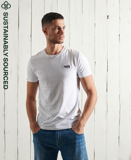 Superdry Men’s Orange Label Vintage Embroidery T-Shirt White / Optic White - Size: XS