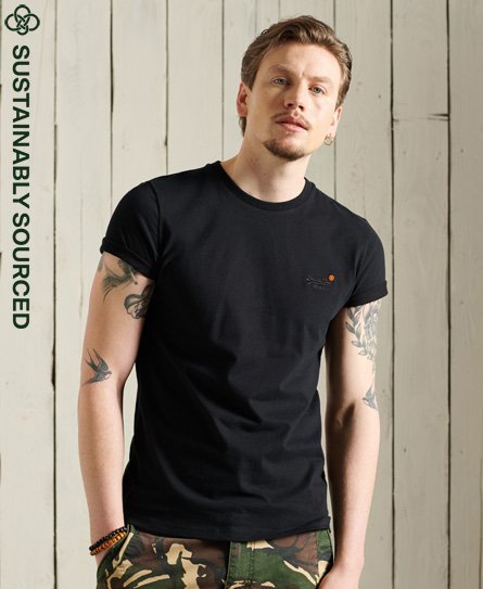 Superdry Men’s Organic Cotton Vintage Embroidered T-Shirt Black - Size: S