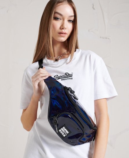 Womens Metallic Bum Bag in Navy Superdry