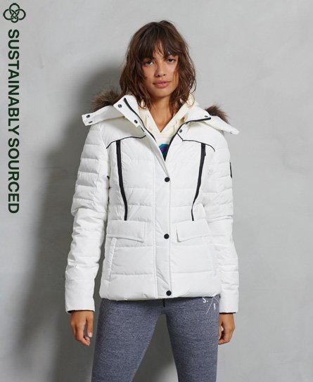 Superdry Women’s Glacier Padded Jacket White - Size: 8