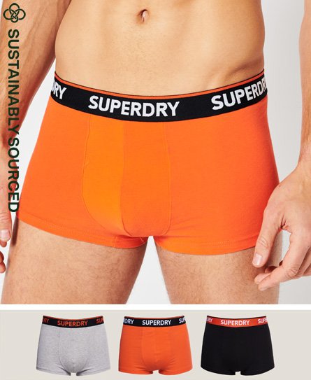 superdry men's klassische boxershorts aus bio-baumwolle im 3er-pack bunt - größe: xxl