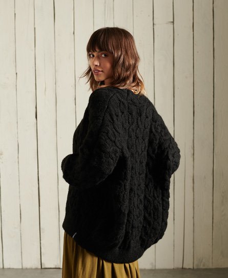 Grace Oversized Cable Cardigan Womens – Alton Gray