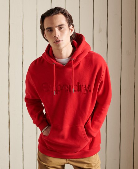 Felpa spazzolata con cappuccio e logo Core Source da Uomo Superdry