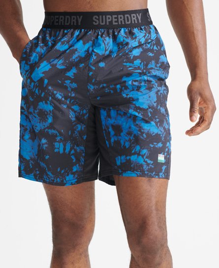 superdry men's sport run track shorts blau - größe: xxl