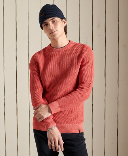 Farbowany teksturowany sweter Academy