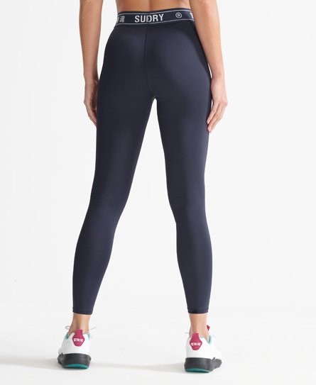 Superdry Womens Training Lock Up Leggings, Fitted: A Body-Sculpting Fit  Richest Navy Size 6