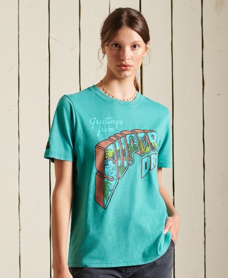 Superdry Heritage Mountain Ls Top T-Shirt Femme 