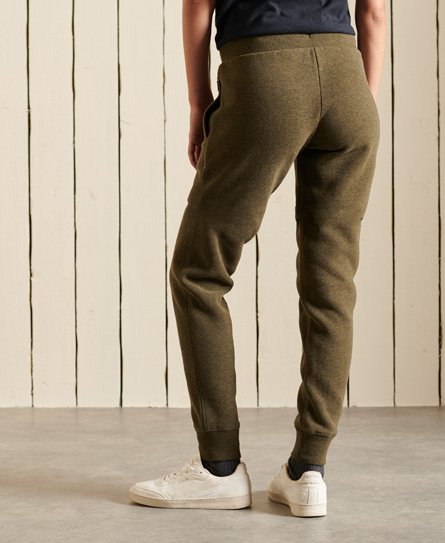 Men's Vintage Logo Embroidered Cuffed Joggers in Olive Marl