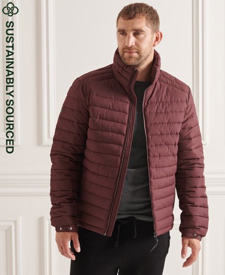 Superdry Men’s Studios Non Hooded Fuji Jacket Red / Rich Deep Burgundy - Size: S