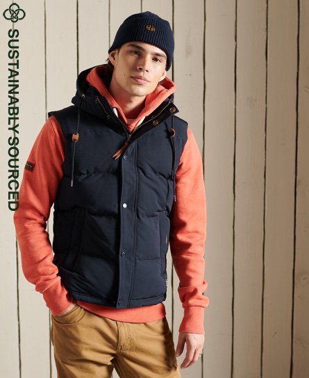 navy superdry gilet