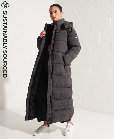 Women S Long Coats Longline Puffer, Womens Longline Coat