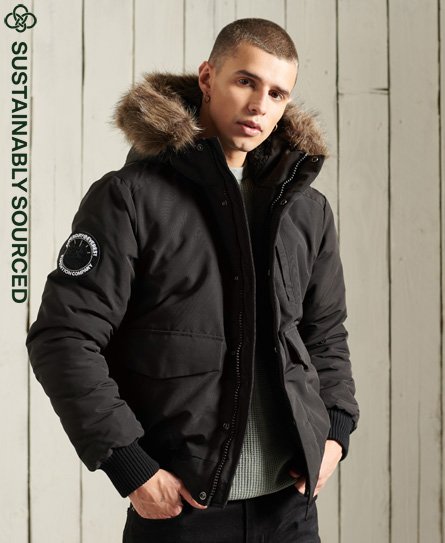 Mens Clothing Jackets Down and padded jackets Superdry Everest Bomber Parka Jacket in Blue for Men 