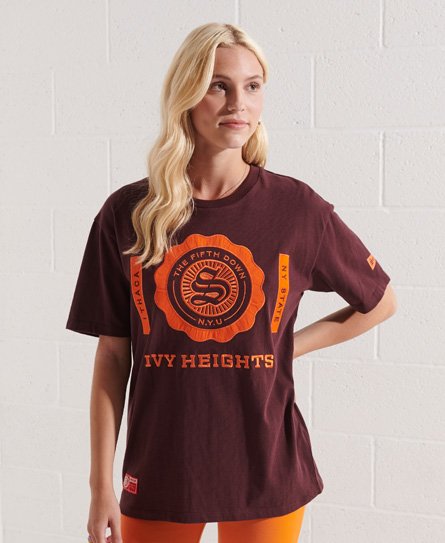 College T-shirt med grafik