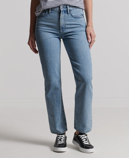 Rechte jeans met hoge taille