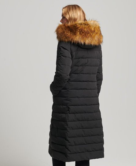 Superdry Women's Arctic Longline Puffer Coat Black