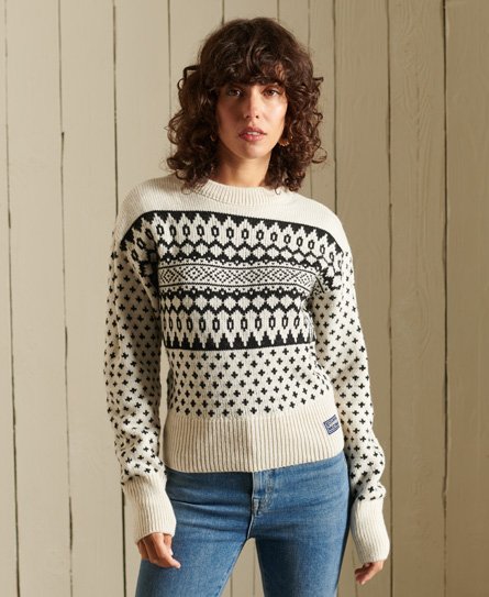Pullover mit Rundhalsausschnitt und Muster