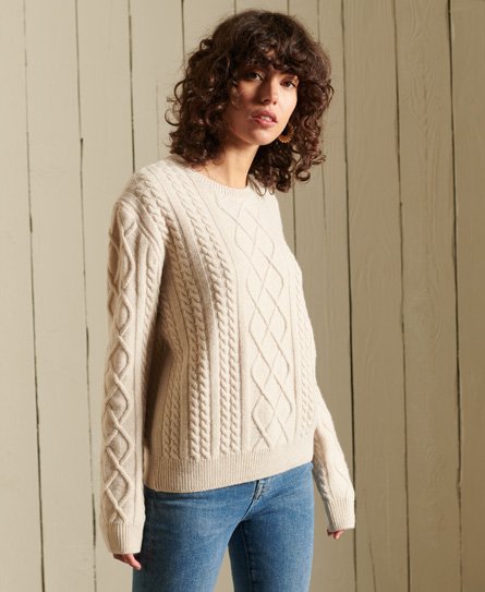 Sand coloured outlet jumper