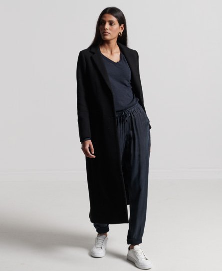 Superdry Women’s Organic Cotton Long Sleeve Pocket V-Neck Top Navy / Eclipse Navy - Size: 10