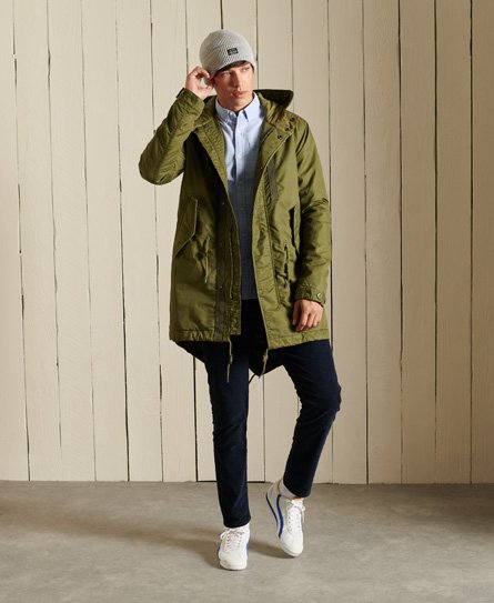 Navy deals fishtail parka