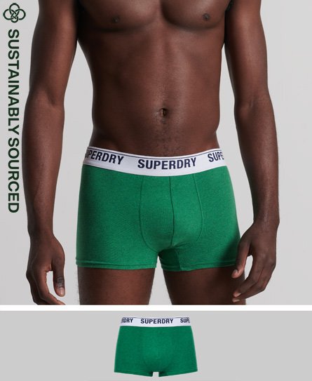 superdry uperdry men's boxershorts aus bio-baumwolle im einzelpack grün - größe: