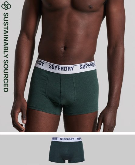 superdry men's boxershorts aus bio-baumwolle im einzelpack grün - größe: