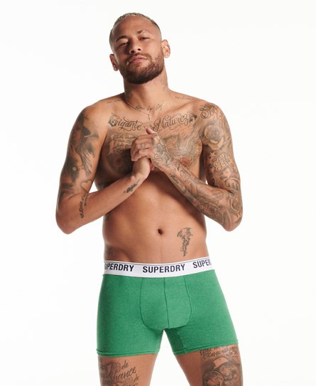 superdry men's boxershorts aus bio-baumwolle im einzelpack grün - größe: xxl