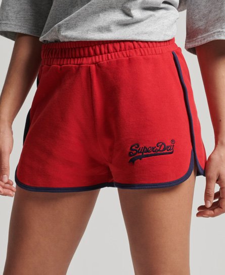Superdry Women’s Vintage Logo College Shorts Red / Varsity Red - Size: 10