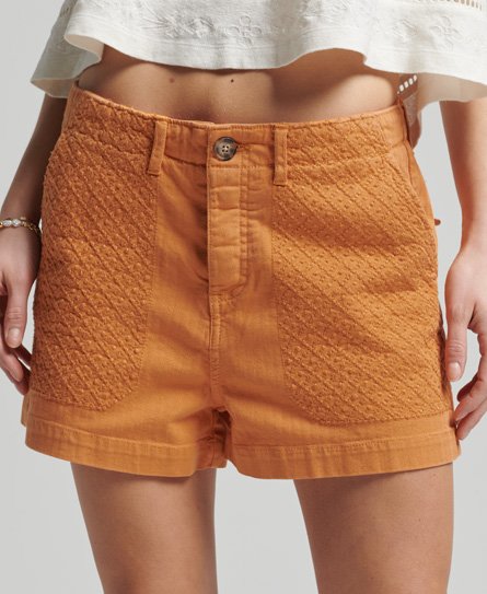 Superdry Women’s Fatigue Shorts Orange / Desert Orange - Size: 8