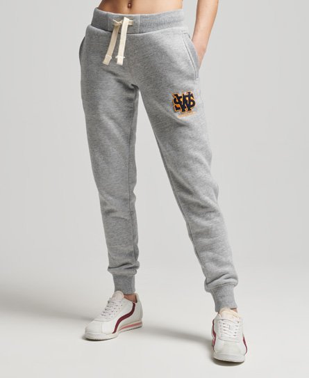 Superdry Women’s Vintage Collegiate Joggers Light Grey / Athletic Grey Marl - Size: 10