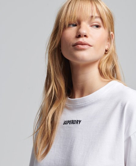 Micro Logo Embroidered Boxy T-Shirt