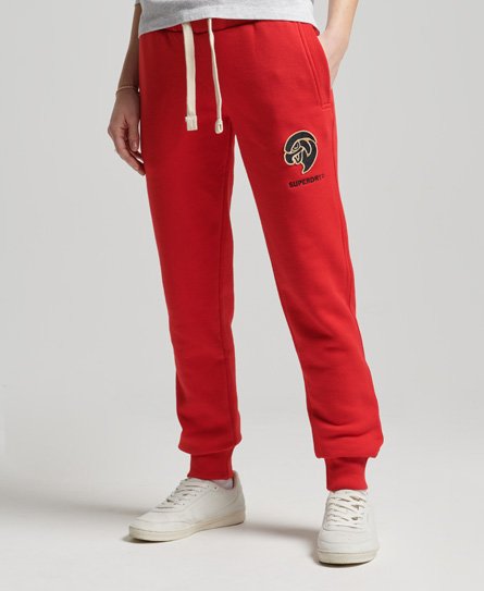 Superdry Women’s Vintage Collegiate Joggers Red / Rebel Red - Size: 14
