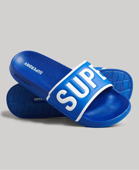 Superdry Men’s Core Pool Sliders Blue / Royal/optic - Size: S