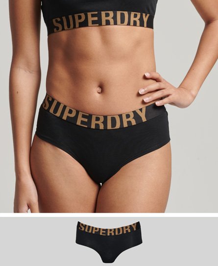 Hipster-mallinen bikinialaosa suurella logolla