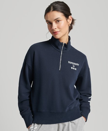 Core Sport sweatshirt med kort lynlås