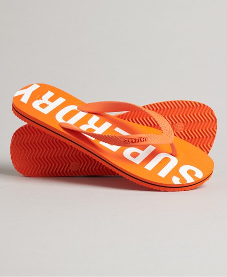 superdry men's code essential flip-flops orange - größe: