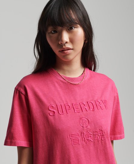 T-shirt ample Code Logo Garment Dye